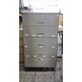 5 Drawer Lateral File Cabinet Flip style Drawers Grey, Locking